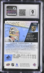 2021-22 Upper Deck SP Game Used - Authentic Rookies Logan Thompson #196 Blue...