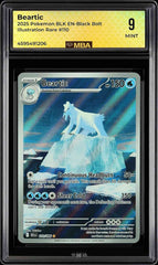 ⚠️ Beartic 110/086 Pokemon Black Bolt Holo~ MBA GRADE 9~ FAST SHIP SHOOT OFFER💨