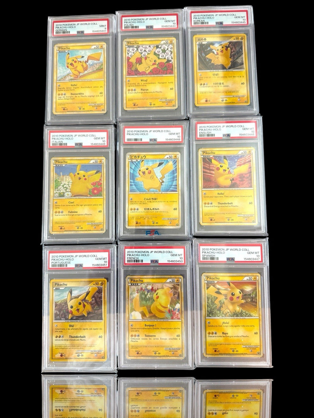 ⚡️Pikachu World Collection Holo SEQUENTIAL SET ALL PSA 10 ONE PSA 9~W/ INSERT💨