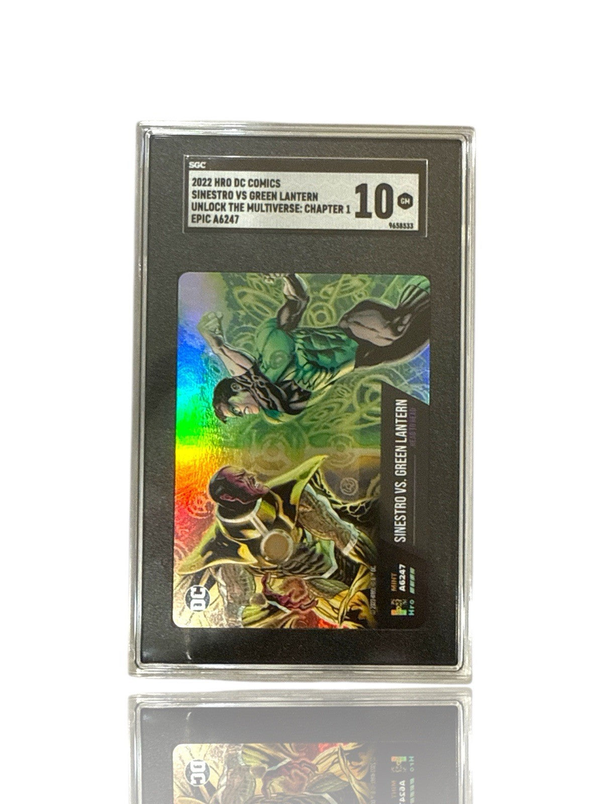 ‼️DC COMICS SINESTRO VS GREEN LANTERN CARD GRADE 10! FAST SHIP~SHOOT OFFER!💨