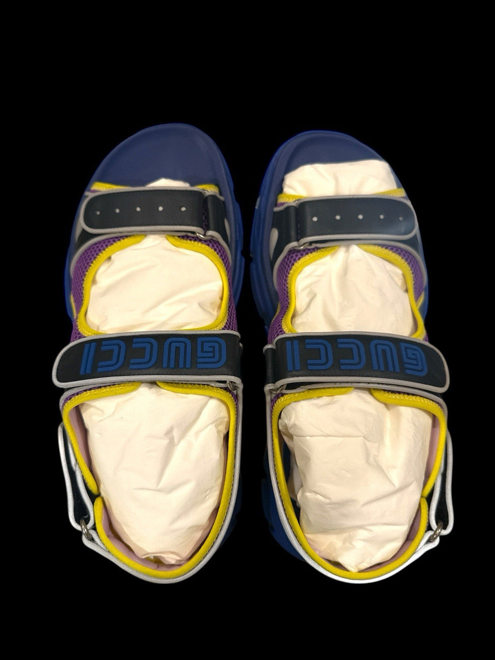 🔥NEW GUCCI MENS SANDALS BLUE & PURPLE RARE! GUCCI SIZE 13~SAME DAY SHIP!💨