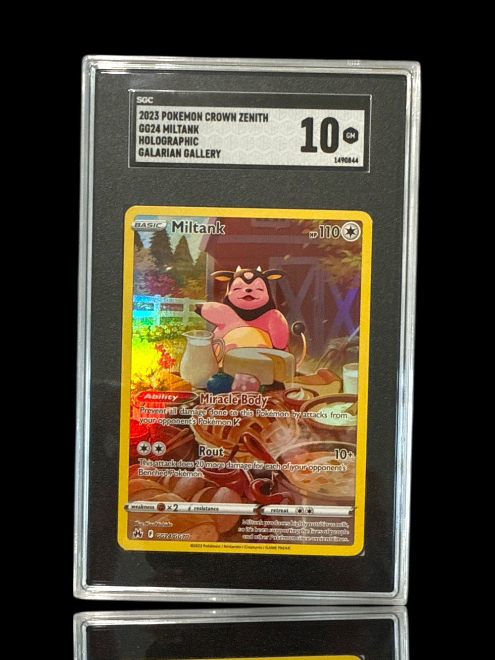 🐷 Miltank GG24Crown Zenith: Galarian Gallery GRADE 10! FAST SHIP~SHOOT OFFER!💨