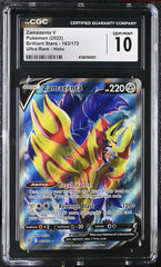 ‼️Zamazenta V (Full Art) 163/172 Swsh09: Brilliant Stars Holo GRADE 10!💨