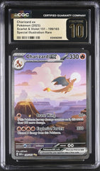 💎 Charizard ex #199 Scarlet & Violet 151 GRADE 10 PRISTINE GOLD LABEL TOP POP💨