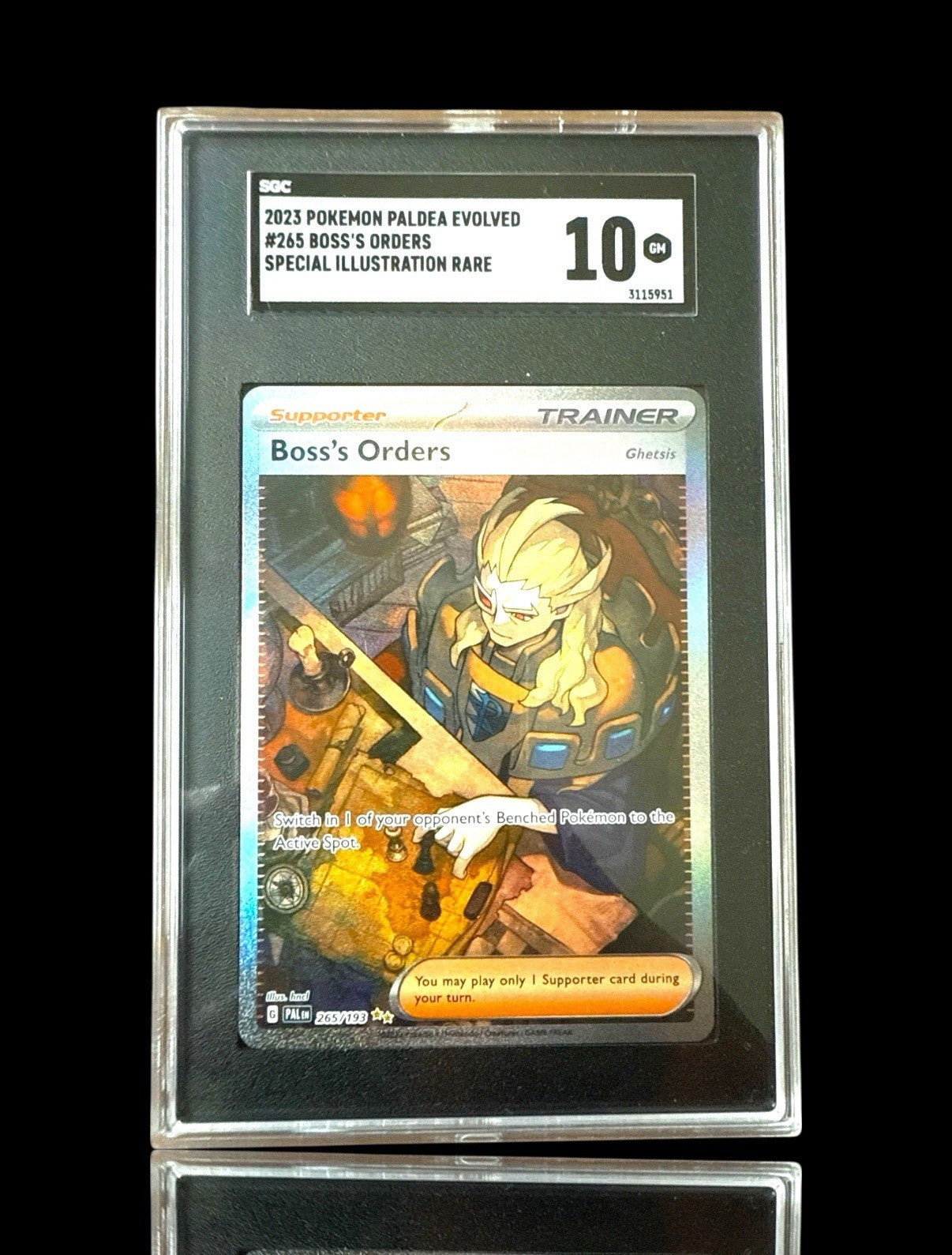 ‼️2023 POKEMON PALDEA EVOLVED~BOSS'S ORDERS SPECIAL ILLUSTRATION RARE GRADE 10💨
