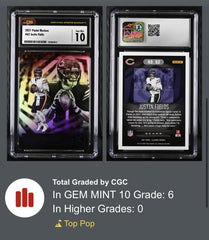 ‼️2021 Panini Illusions - Justin Fields #62 Retail (RC) TOP POP GRADE 10!💨