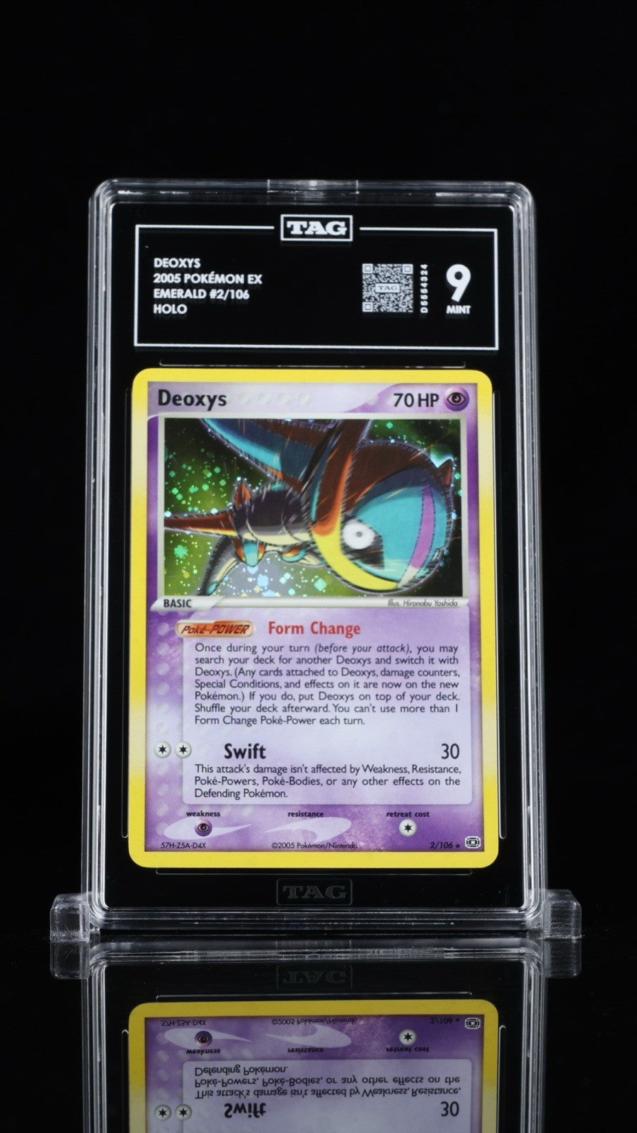 💎Pokemon DEOXYS 2005 POKÉMON EX EMERALD #2~ TAG GRADE 9~FAST SHIP~SHOOT OFFER💨
