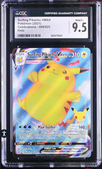 ‼️Pokemon Surfing Pikachu VMAX 009/025 Celebrations Holo GRADE 9.5~FAST SHIP💨
