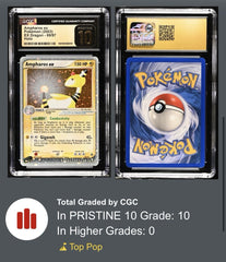 💎Pokemon Ampharos ex 89/97 Dragon Holo GRADE 10 PRISTINE GOLD LABEL TOP POP‼️