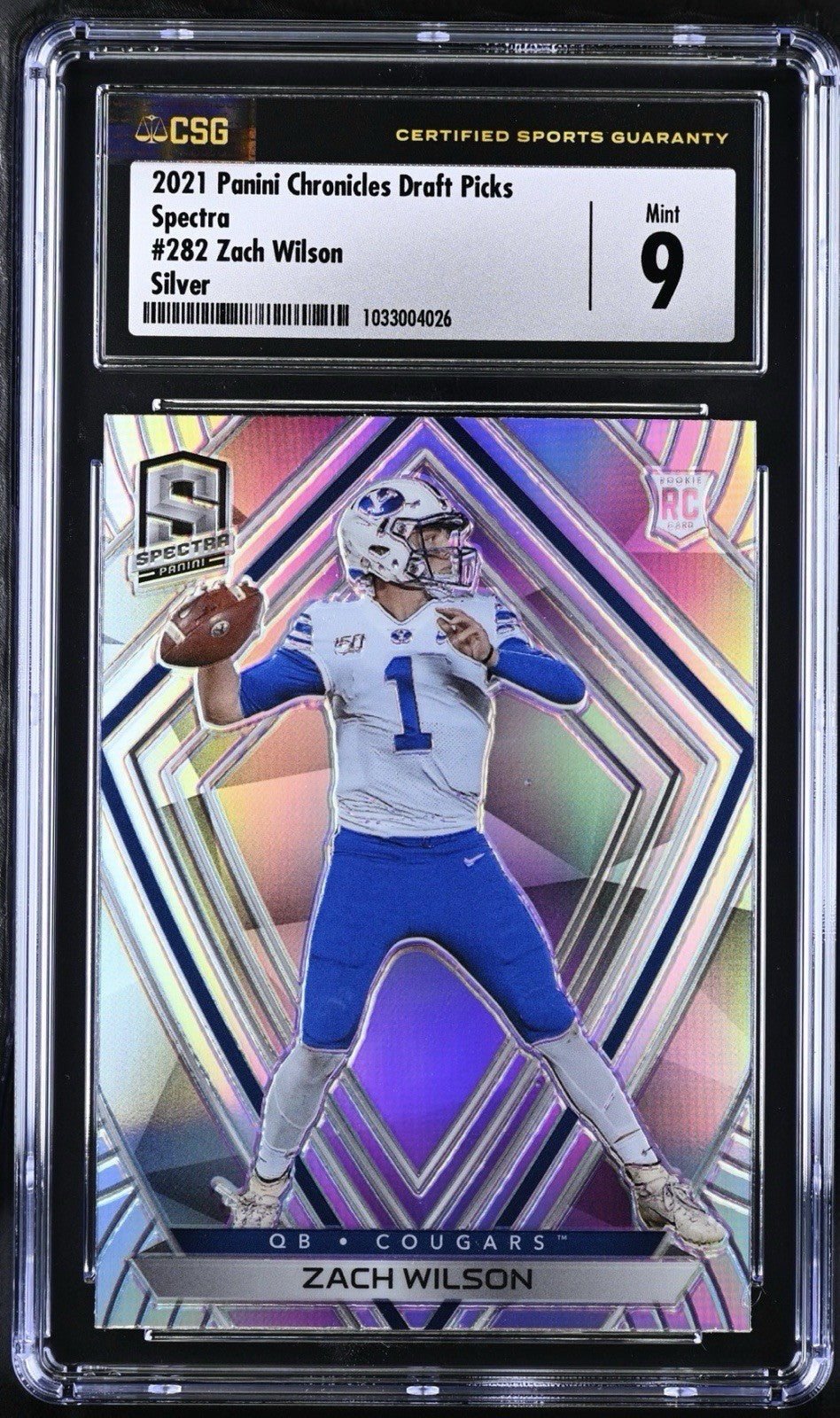 ‼️2021 Panini Chronicles Draft Picks - Spectra Zach Wilson #282 Silver (RC)💨