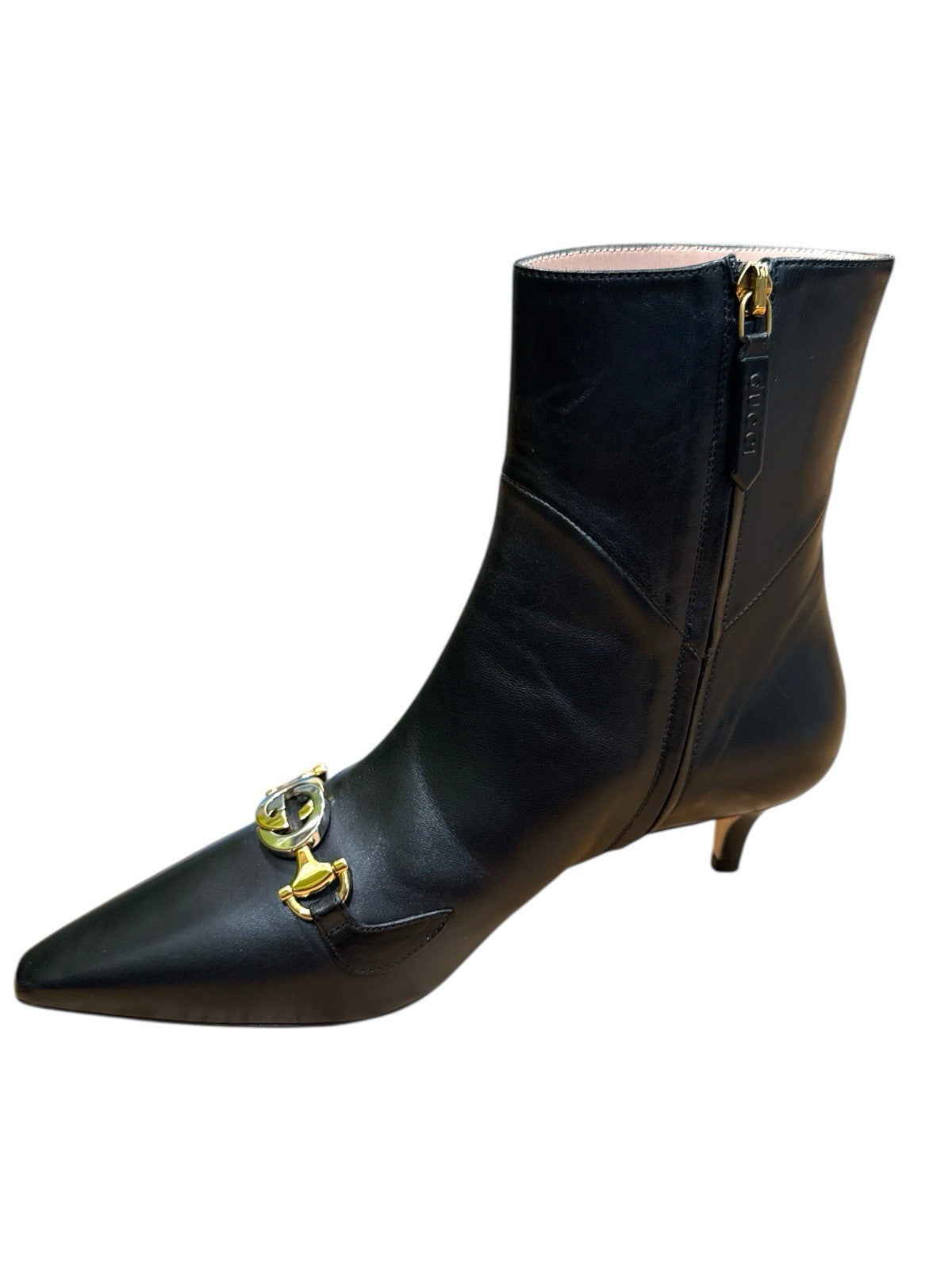 ‼️BRAND NEW IN BOX Gucci Zumi Nappa Charlotte Nero Black Leather Boots~SIZE 38+