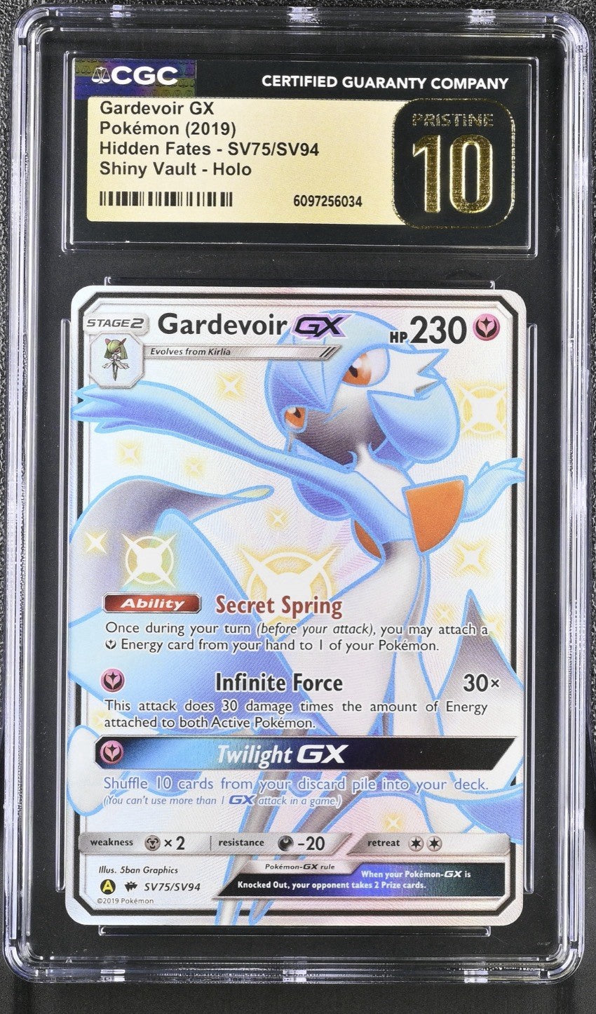 💎 Gardevoir GX SV75 Hidden Fates Shiny Vault GRADE 10 PRISTINE GOLD LABEL!💨