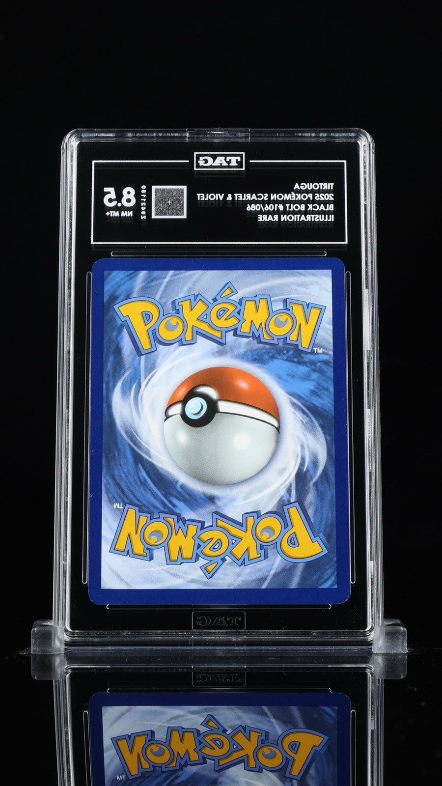 🐢 TIRTOUGA 2025 POKÉMON BLACK BOLT #106 TAG GRADE 8.5! FAST SHIP~SHOOT OFFER!💨