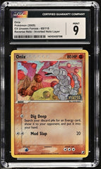 ‼️ Onix #65 Pokemon Unseen Forces Stamped Reverse Holo~ GRADE 9~SHOOT OFFER💨