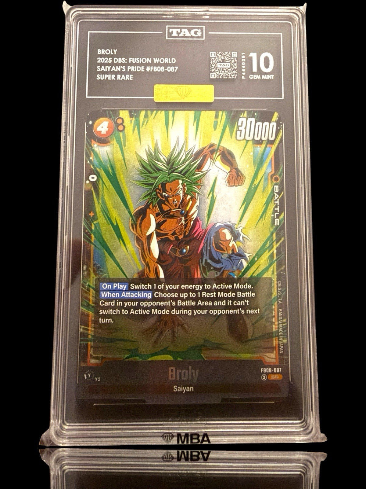 🔥 DRAGON BALL BROLY FUSION WORLD SAIYAN'S PRIDE TAG 10 GOLD DIAMOND MBA!💨