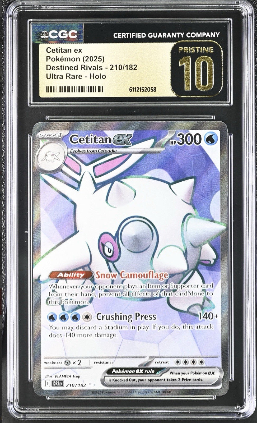 🌟Cetitan ex #210 Destined Rivals Holo GRADE 10 PRISTINE GOLD LABEL TOP POP!💨