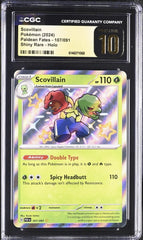 🔥 Scovillain 107 Pokemon Paldean Fates~GRADE 10 PRISTINE GOLD LABEL TOP POP 5💨