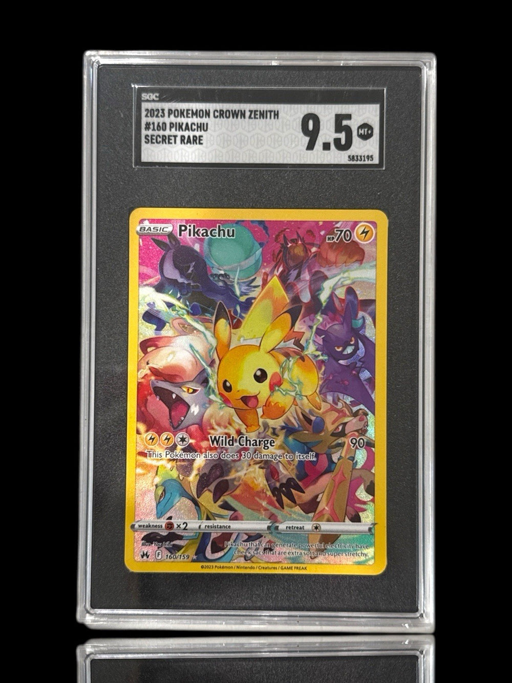 ⚡️Pikachu (Secret) 160/159 Crown Zenith GRADE 9.5! FAST SHIP~SHOOT OFFER!💨
