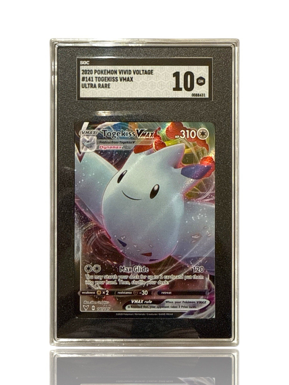 ‼️Pokemon Togekiss VMAX 141/185: Vivid Voltage Holo GRADE 10~SHOOT OFFER!💨