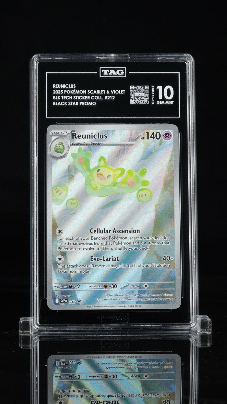 ‼️REUNICLUS 2025 POKÉMON SCARLET & VIOLET BLK TAG GRADE 10! SHOOT OFFER!💨