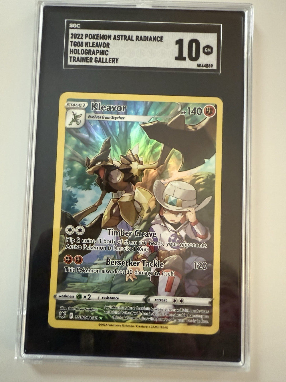 ‼️2022 POKEMON ASTRAL RADIANCE TGO8 KLEAVOR HOLOGRAPHIC TRAINER GALLERY GRADE 10