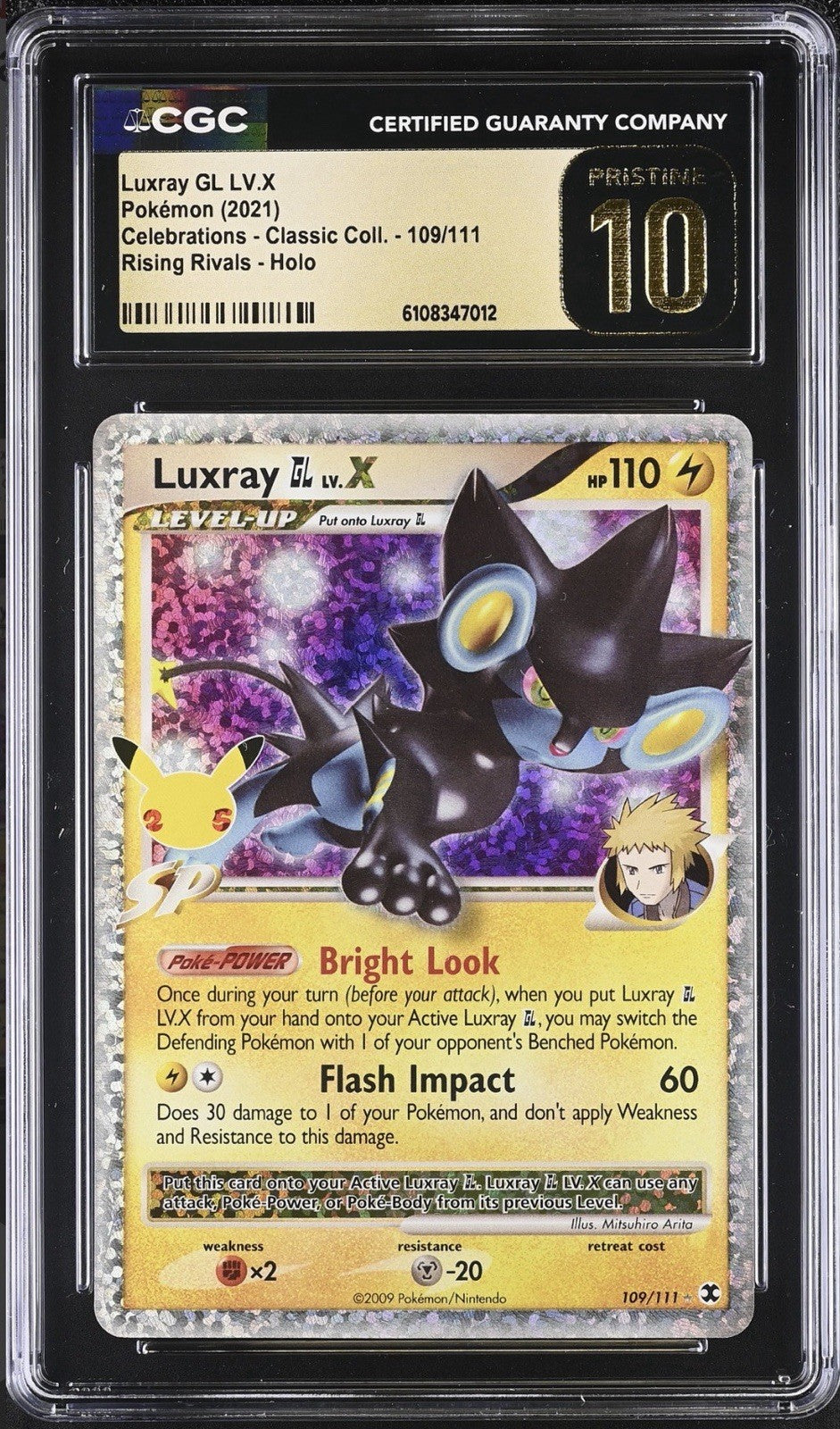 ‼️Luxray 109/111 Celebrations: Classic Collection CGC 10 PRISTINE GOLD LABEL💨