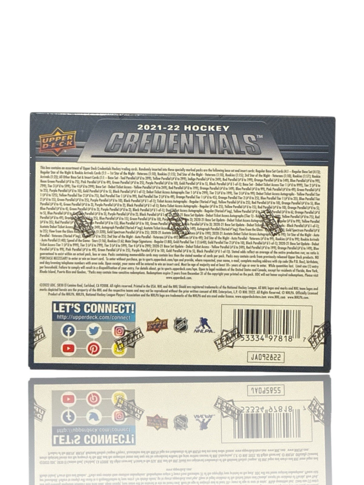 ‼️2021-22 Upper Deck Credentials Hockey Factory Sealed Hobby Box~SHOOT OFFER💨