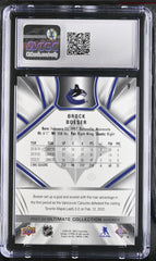 ‼️2021 UD Ultimate Collection #9 Brock Boeser Black~POP 1~GRADE 10~SHOOT OFFER💨