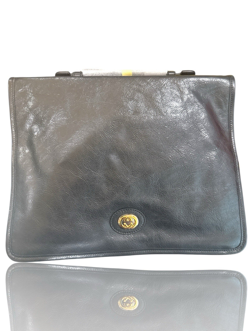 ‼️GUCCI NEW W/ TAGS DOCUMENT& HOLDER FLUFFY CALF BLACK~FAST SHIP~SHOOT OFFER!💨