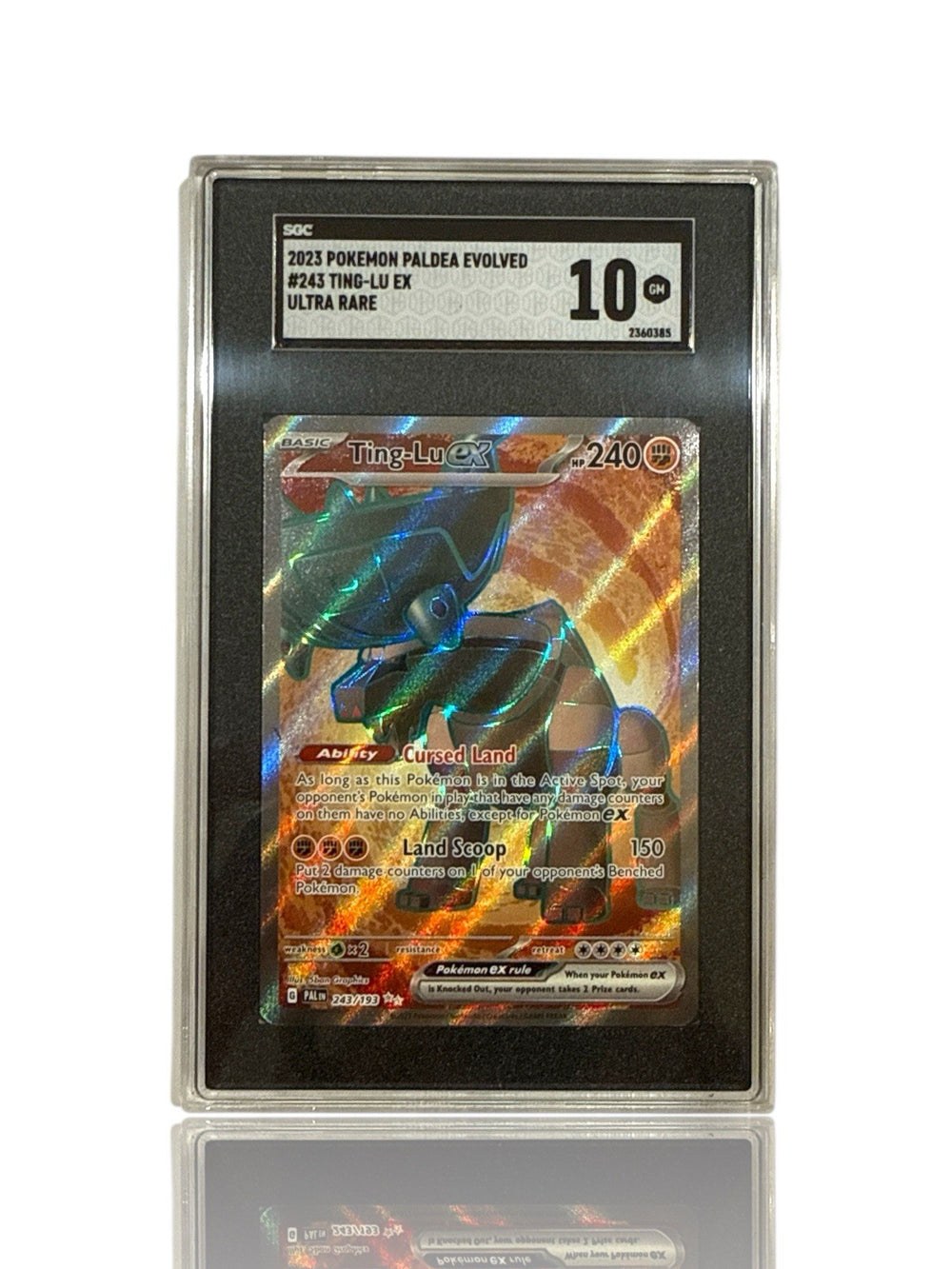 ‼️POKEMON Ting-Lu ex 243/193: Paldea Evolved GRADE 10! FAST SHIP~SHOOT OFFER💨