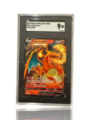‼️Pokemon Charizard V 017: Brilliant Stars Holo GRADE 9~FAST SHIP~SHOOT OFFER!💨
