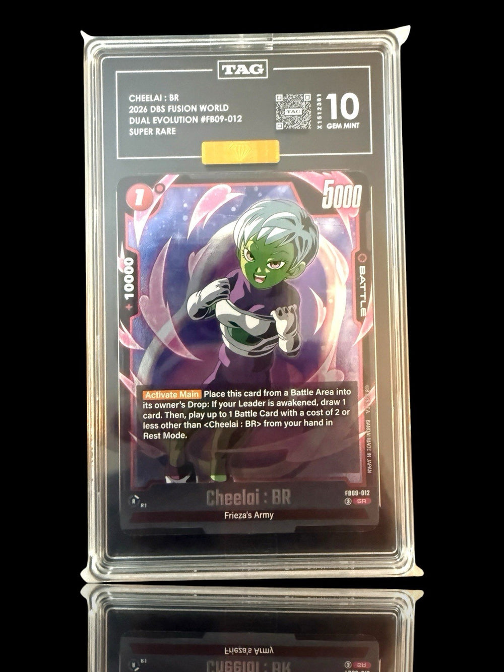 🚨 Cheelai : BR FB09-012 Dual Evolution DBS ~TAG 10 RANK #1~GOLD DIAMOND MBA 💎