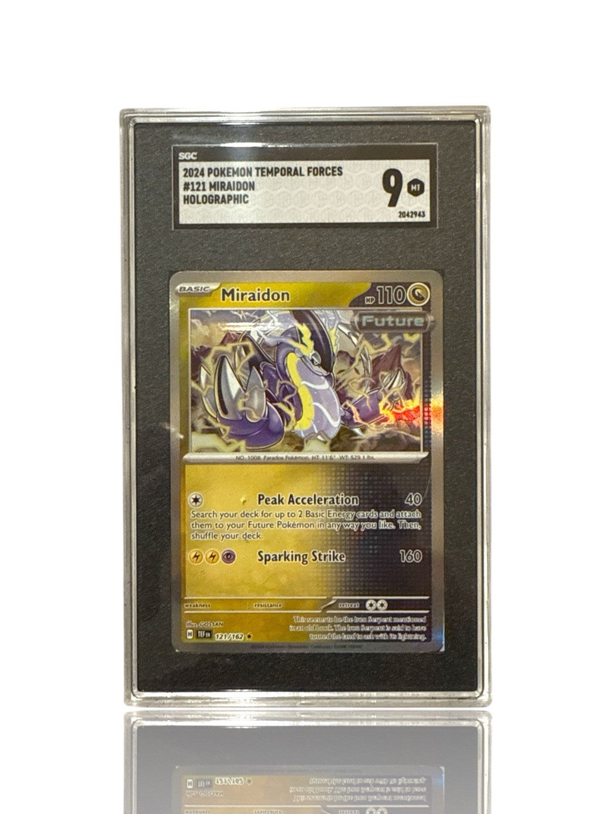 ‼️Pokemon Miraidon 121/162: Temporal Forces Holo GRADE 9! FAST SHIPPING!💨