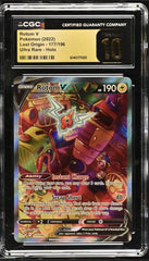 ⚡️ Rotom V #177 Lost Origin Holo GRADE 10 PRISTINE GOLD LABEL POP 23!💨
