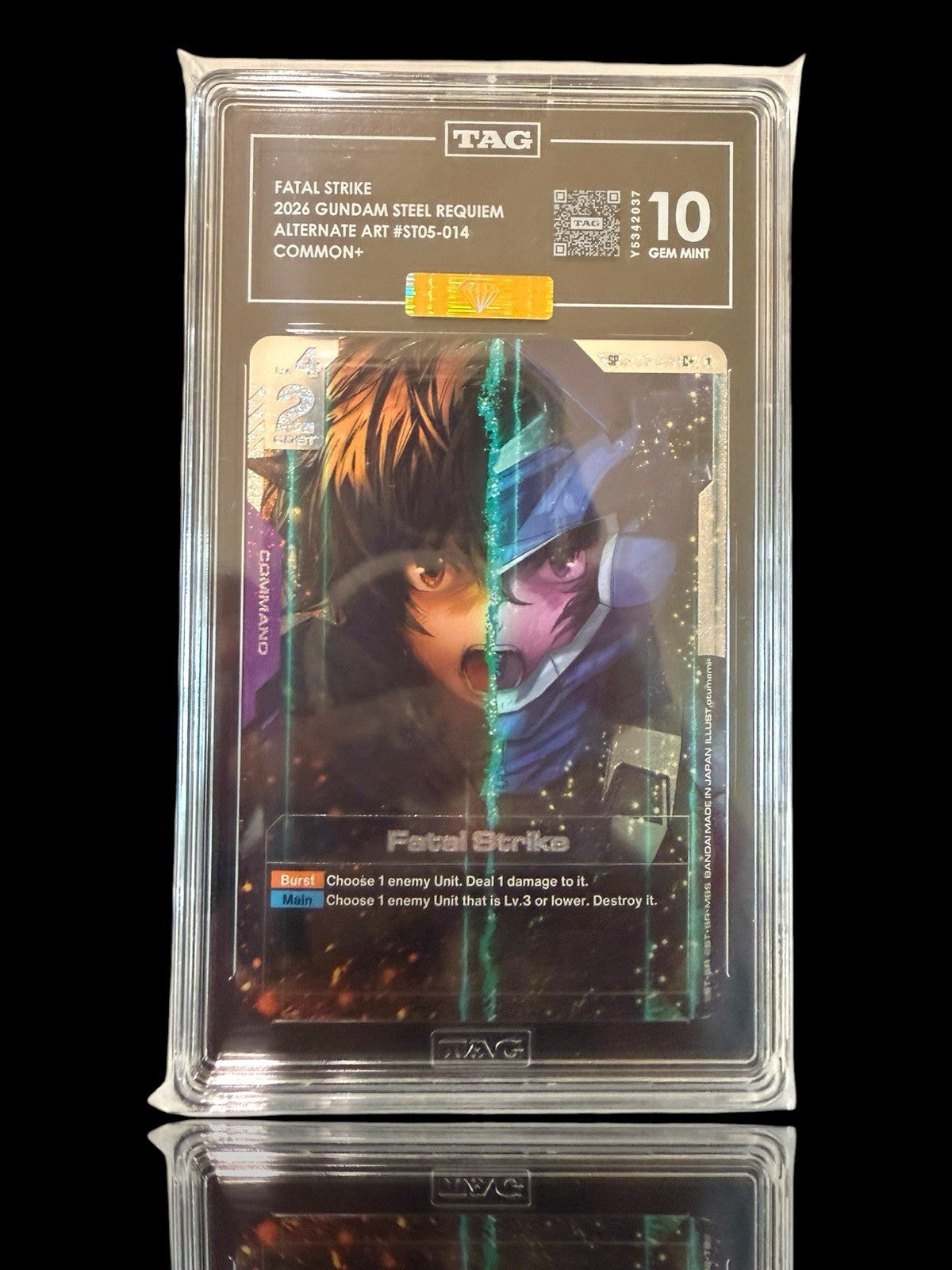 💎 FATAL STRIKE GUNDAM STEEL REQUIEM ST05-014 TAG 10 MBA PRISTINE GOLD DIAMOND💨