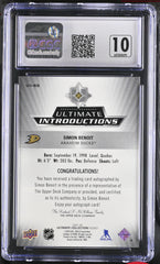 ‼️2021-22 UD Ultimate Introductions Autograph #UI-65 Simon Benoit GRADE 10~POP 1