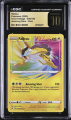 ⚠️ Raikou 050/185 Pokemon Vivid Voltage Holo~PRISTINE 10 GOLD LABEL TOP POP!💨