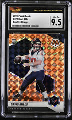 ‼️2021 Panini Mosaic Rookies Davis Mills #322 Mosaic Reactive Orange Prizm RC💨