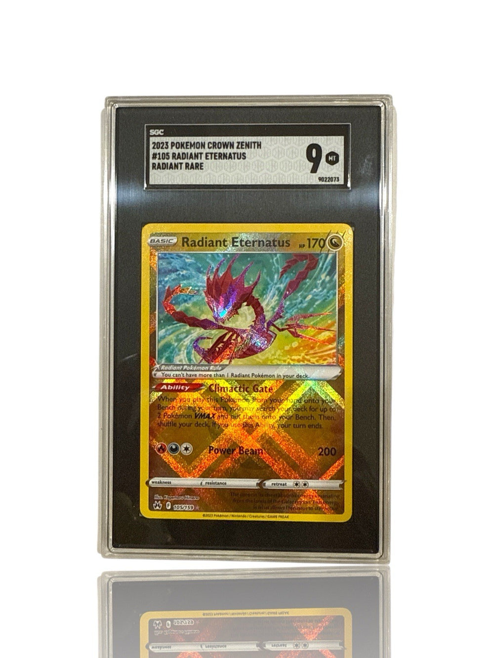 ‼️Pokemon Radiant Eternatus 105/159 Crown Zenith GRADE 9~FAST SHIP~SHOOT OFFER💨