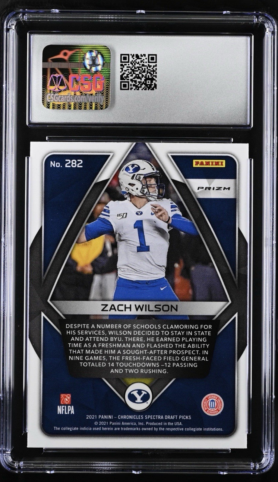 ‼️2021 Panini Chronicles Draft Picks - Spectra Zach Wilson #282 Silver (RC)💨
