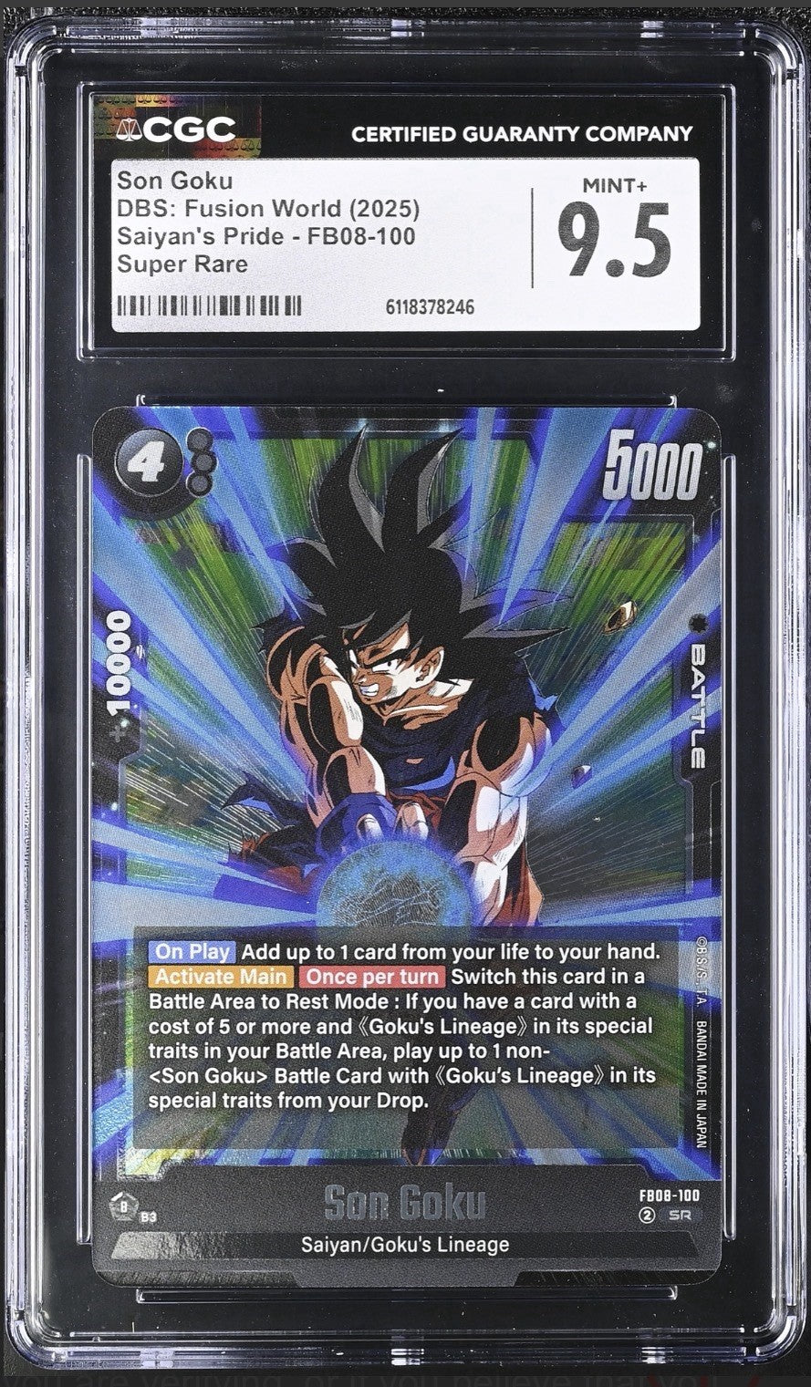 🔥 Son Goku FB08-100 SR Dragon Ball Fusion World Saiyan’s Pride FAST SHIP!💨