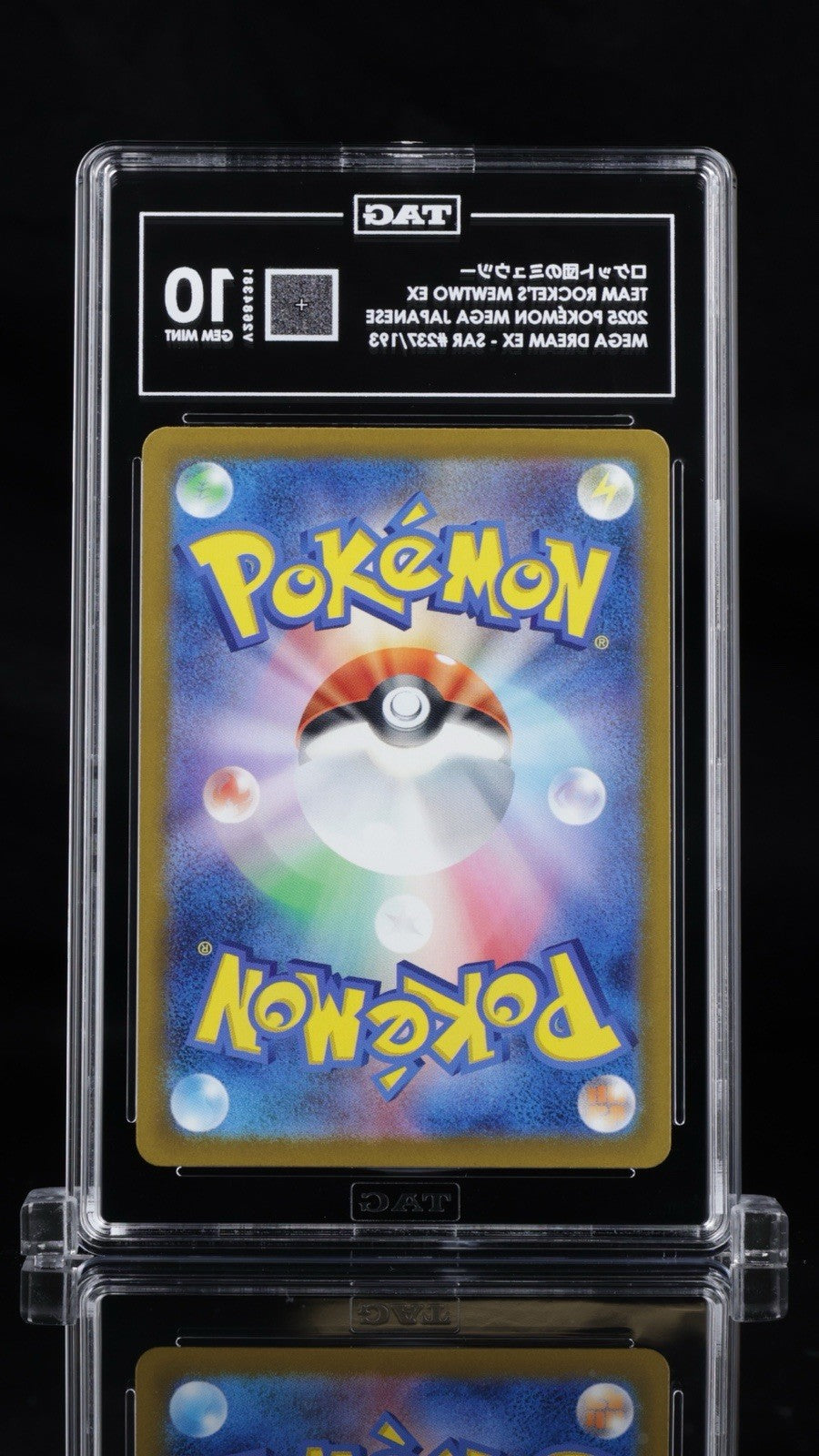‼️ Team Rocket's Mewtwo ex #237 JPN~ TAG GRADE 10! SAME DAY SHIP SHOOT OFFER!💨