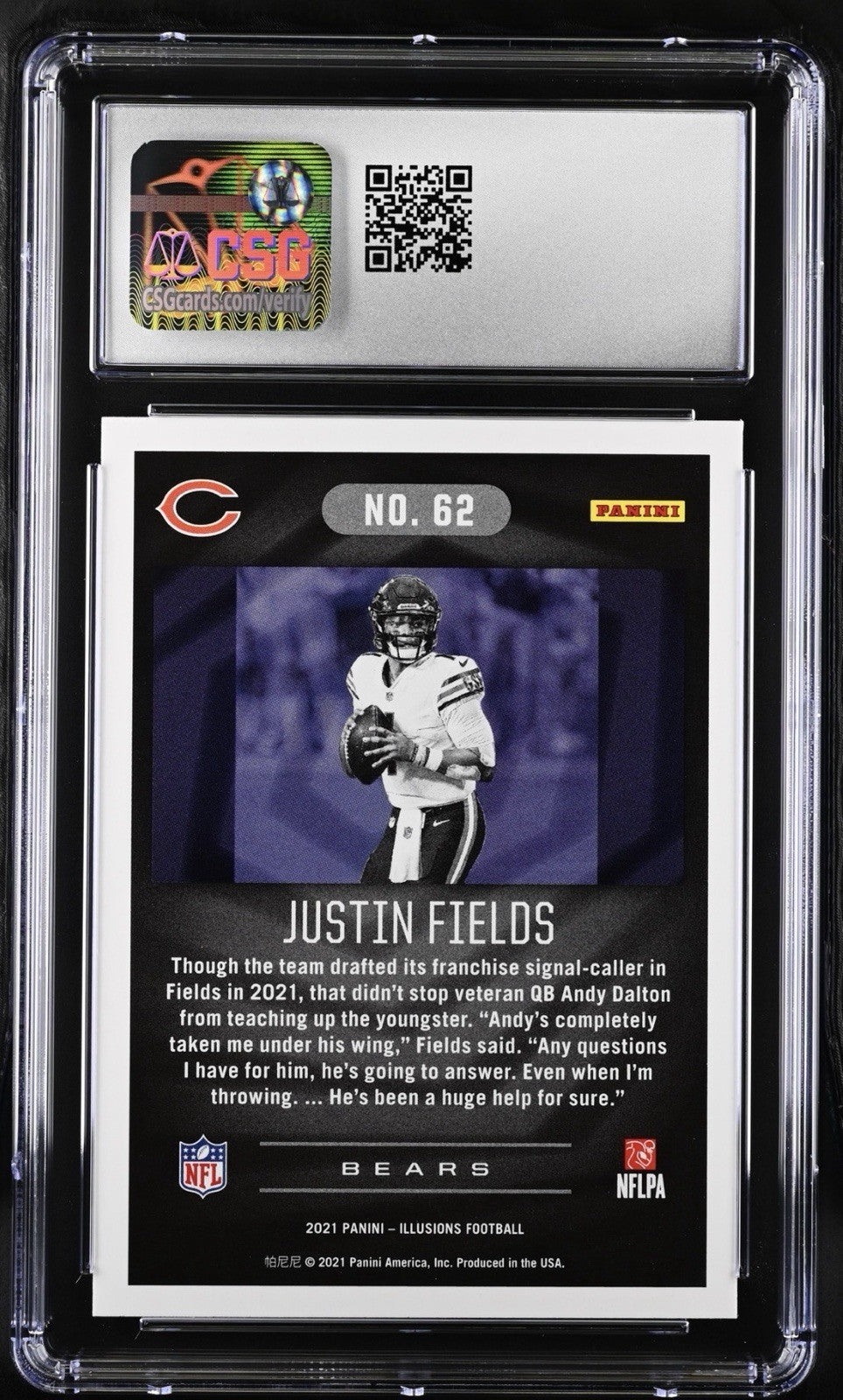 ‼️2021 Panini Illusions - Justin Fields #62 Retail (RC) TOP POP GRADE 10!💨
