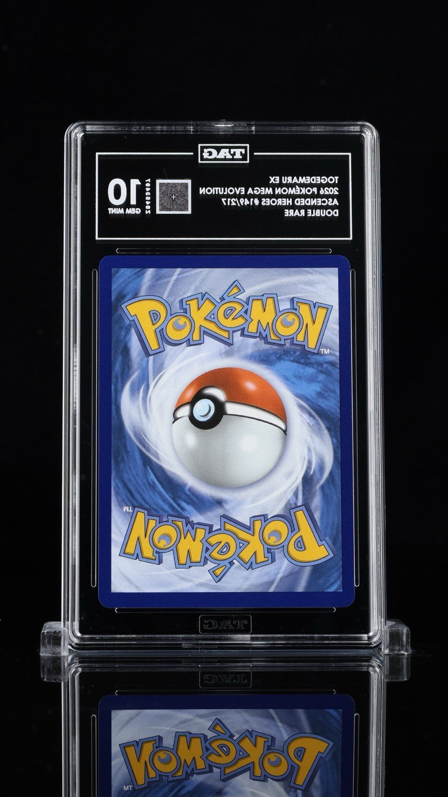‼️ Togedemaru ex 149/217 Pokemon Ascended Heroes TAG GRADE 10~ RANK # 1💨