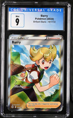 ‼️Barry (Full Art) SWSH09: Brilliant Stars Ultra Rare #167/172 GRADE 9!💨