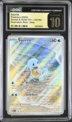 💙 Squirtle 170 Scarlet & Violet 151 GRADE 10 PRISTINE GOLD LABEL TOP POP!💨