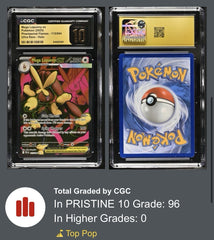 🐰 Mega Lopunny ex 115 Phantasmal Flames CGC 10 PRISTINE GOLD LABEL TOP POP!💨