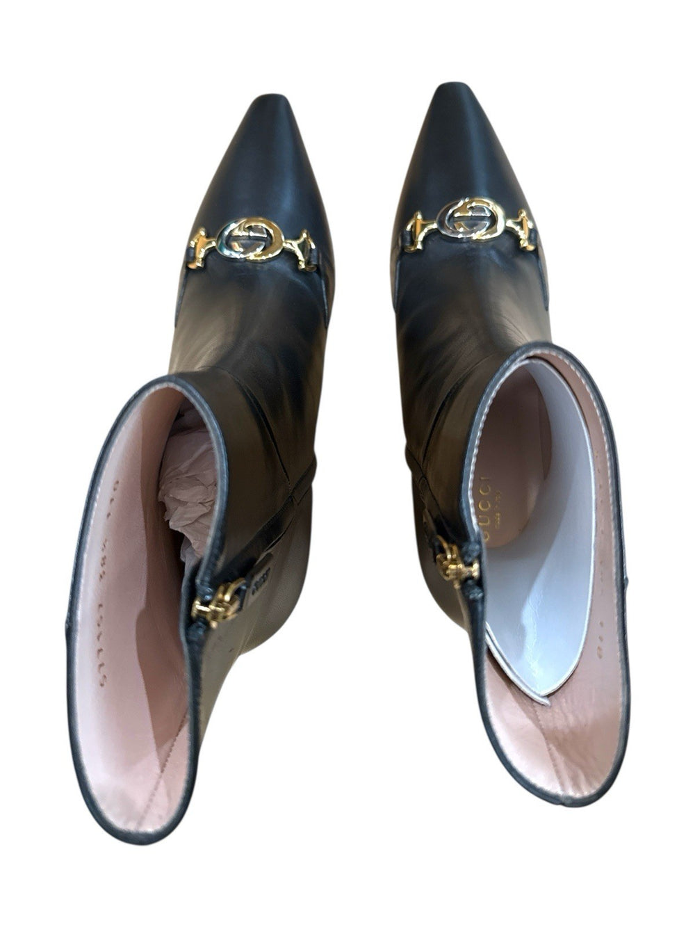 ‼️BRAND NEW IN BOX Gucci Zumi Nappa Charlotte Nero Black Leather Boots~SIZE 38+
