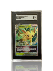 ‼️Pokemon Leafeon VSTAR 014/159 Crown Zenith Holo GRADE 9! FAST SHIP~SHOOT OFFER
