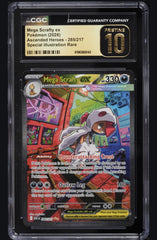 ⚠️ Mega Scrafty ex #285 Pokemon Ascended Heroes~PRISTINE 10 GOLD LABEL TOP POP💨